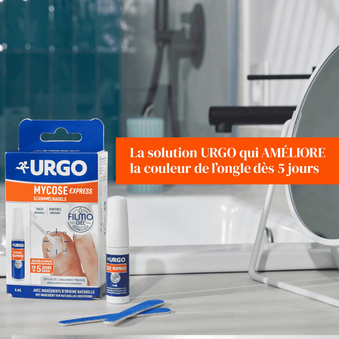 URGO Filmogel Mycose Express traite et ameliore la couleur de l'ongle