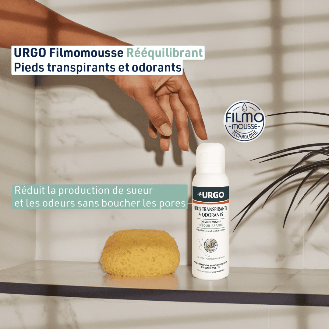 URGO filmomousse rééquilibrant réduit la sueur