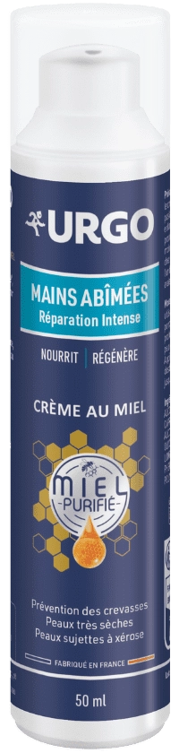 URGO crème main réparation intense mains abîmées au miel