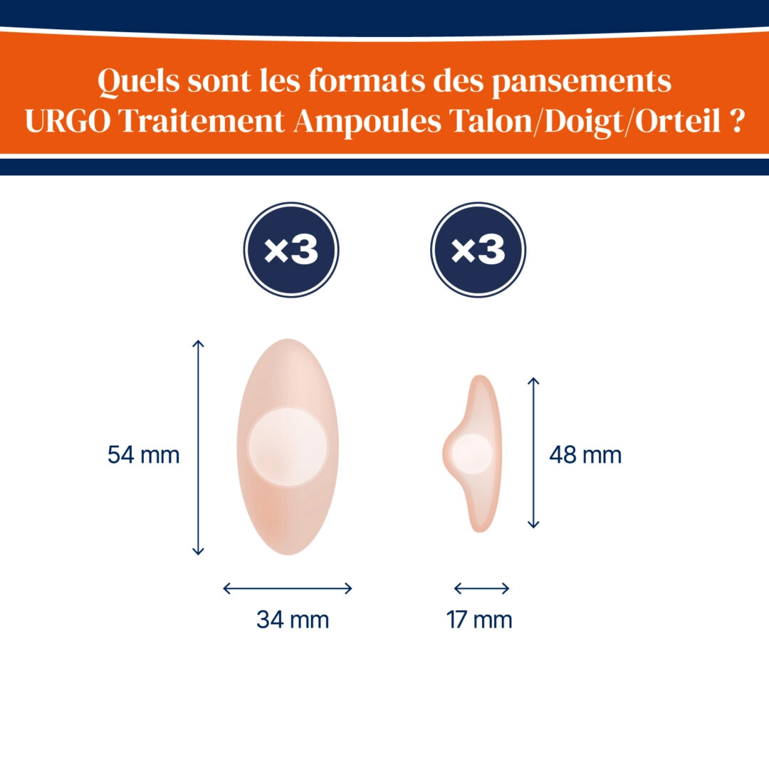 Format pansement ampoules talon doigt orteil URGO