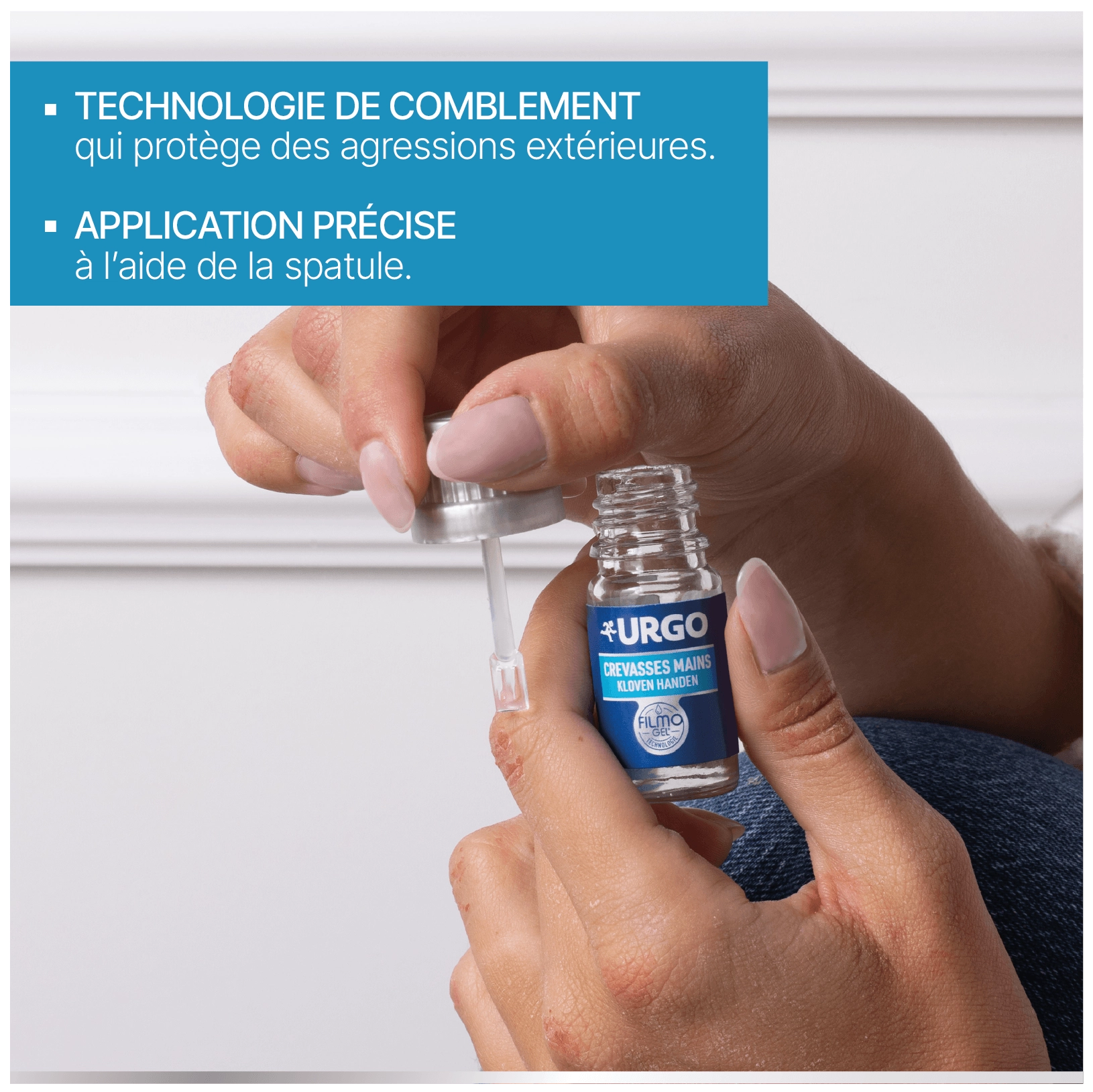 URGO Filmogel Crevasses Mains protege des agressions exterieures